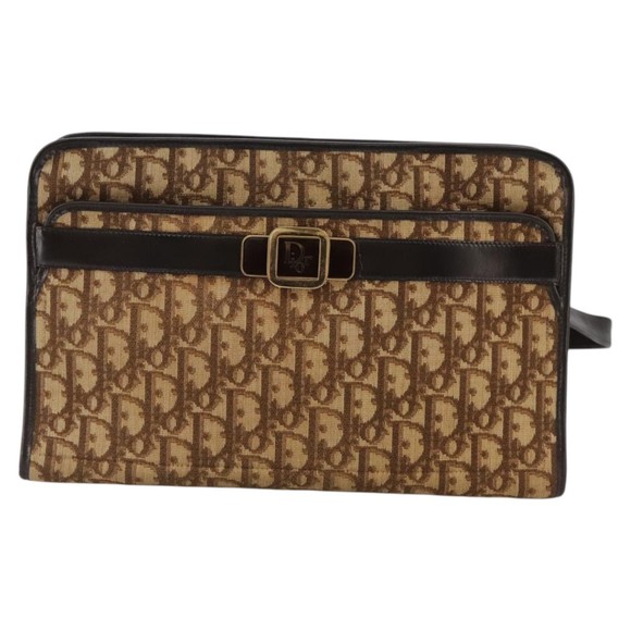 Dior Trotter Canvas Shoulder Bag Gold Canvas shoulder - Picture 1 of 10